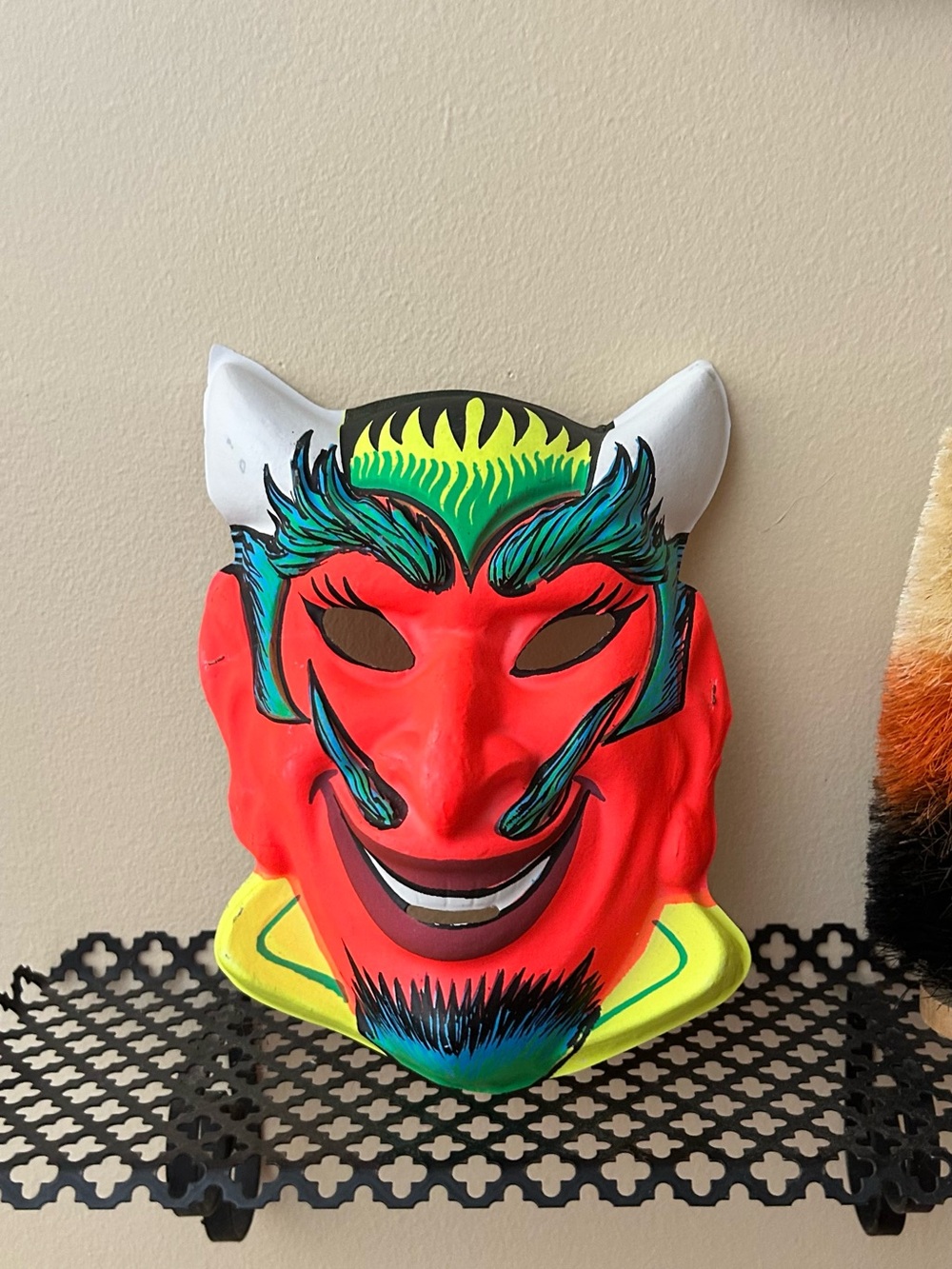 In The Details //Vintage 1960s Ben Cooper Zest Soap Devil Halloween Mask Monster
